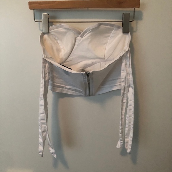 🌻 2/$15 Bow sleeve corset crop top - Picture 6 of 7